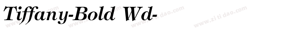 Tiffany-Bold Wd字体转换